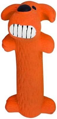Multipet Original Loofa Latex Dog Toy - Squeaky Toy for All Dogs - Easy-to-Clean Squeaky Toys - Latex Dog Toys for Playing (1 Count, 6”, Random Color Surprise) by Multipet