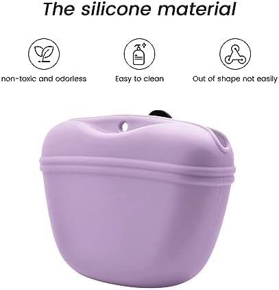 AUDWUD Silicone Dog Treat Pouch with Clicker Magnetic Closure Secure Clip - Image 2