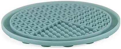 Food-Grade Silicon Circle Shaped Dog Lick Mat for Easy and Fun Bath | Lick Mat Dog Washing Distraction Device | Dog Care and Training Helpful for Pet Treats - 16.5x16.5 cm with Suction