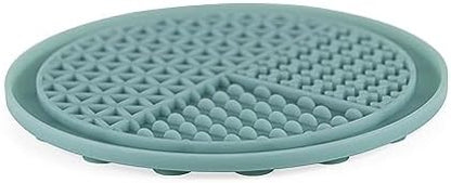 Food-Grade Silicon Circle Shaped Dog Lick Mat for Easy and Fun Bath | Lick Mat Dog Washing Distraction Device | Dog Care and Training Helpful for Pet Treats - 16.5x16.5 cm with Suction