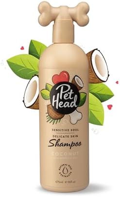 Pet Head Sensitive Soul Dog Shampoo | Coconut Scent | 16fl oz. by PETHEAD