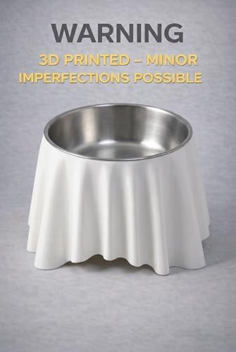 Elevated Cat Food Bowl, Raised Cat Bowls by 304 Stainless Steel,Stylish 3D-Printed Cat Feeding Bowl,12oz Cat Dishes for Cats & Puppies - Image 4