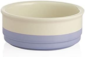 Sweejar Ceramic Dog Bowls, Dog Food Dish for Small Dogs and Cat, Heavy Duty Porcelain Pet Bowl for Canned Food and Water 17 Fl Oz （Purple） by Sweejarco1949