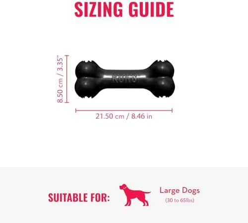 KONG Extreme Goodie Bone, Durable Natural Rubber, Black, for Large Dogs - Image 4