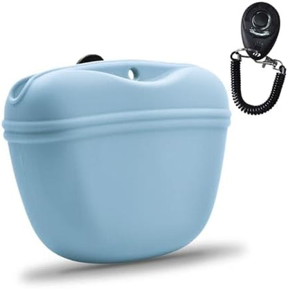 AUDWUD Silicone Dog Treat Pouch with Clicker Magnetic Closure Secure Clip by AUDWUD
