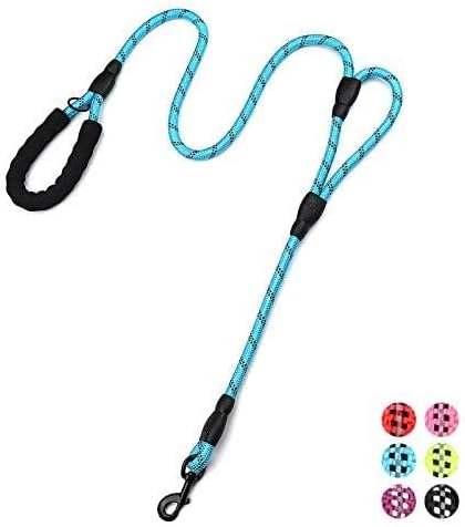 Plutus Pet Rope Dog Leash 6ft Long,Traffic Padded Two Handle,Heavy Duty,Reflective Double Handles Lead for Control Safety Training,Leashes for Large Dogs or Medium Dogs,Dual Handles Leads(Light Blue) - Image 2
