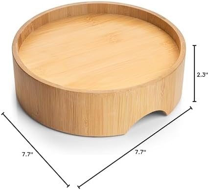 CatGuru Food Table for Cat Bowls, Elevated Feeding Station for Cat Food Bowl, Raised Stand For Pet Food and Water Bowls, Pet Feeder For Indoor Cats, Stress Free Stand For Pet Dishes (Bamboo, Standard) - Image 6