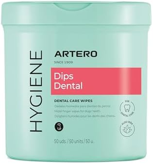 ARTERO Disposable Teeth Cleaning Wipes for Dogs and Cats - 50 Wipes by ARTEROUSAINC