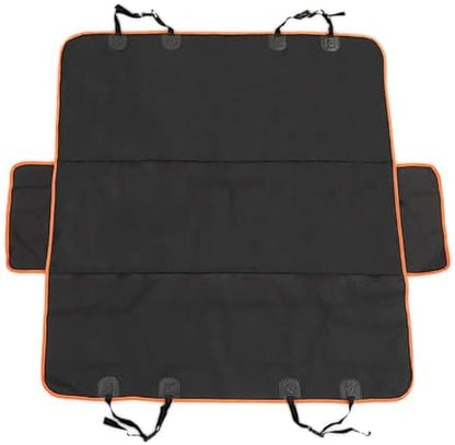 smilfuy Pets Dog Car Seat Cover for Back Seat, Waterproof Scratchproof Car Seat Protector with Side Flaps, 600D Soft Nonslip Dog Hammock, Dog Backseat Cover Universal for Car Truck SUV, Orange by smilfuy