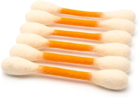 Glaciart One Swabs Cat Toys with Catnip - 6 Pk | Durable for Chew, Cute Cat Toys Interactive Kitty for Boredom, Exercise, & Play | Filled w/Organic Catnip for Anxiety & as Digestive Aid | Gift Idea by GlaciartOne