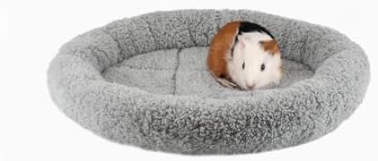 Enjoying Small Cat Bed Mat, 11.81" Round, Self Warming Cat Mat with Pillow Around, Dog Kitty Curling Sleep Cushion, Soft Kitten Pad for Carrier/Crate, Rabbit Warm Bed, Antiskid Bottom, Small - Image 3