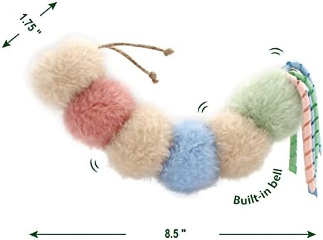 Jumpaws Interactive Natural Catnip Toy, with Rattle, Bite Resistant, for All Ages Indoor Cat, Shape of Caterpillar, Kitten Toy (Large/ 1 Pack/Cat Kicker) - Image 4