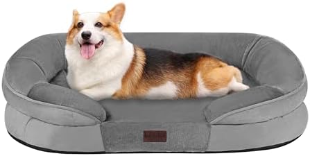 Dwanton Orthopedic Waterproof Medium Dog Bed Sofa, Gel Memory Foam, 36" by DWANTON