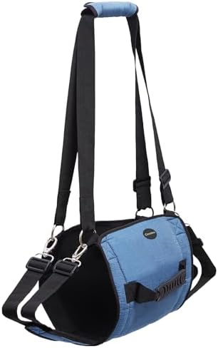 COODEO Dog Carry Sling, Emergency Backpack Pet Legs Support & Rehabilitation Dog Lift Harness for Nail Trimming, Dog Carrier for Senior Dogs Joint Injuries, Arthritis, Up and Down Stairs (M, Blue) - Image 2