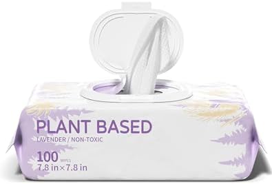 IMMHABI 100 PCS Dog Wipes for Paws and Butt Hypoallergenic Pets Cleansing & Deodorizing Anal Gland Hygienic Puppy Wipes for Dogs Face and Body Wipes Cleaning Fur Doggie Wipes Doggy Wipes (Lavender) by IMMHABI