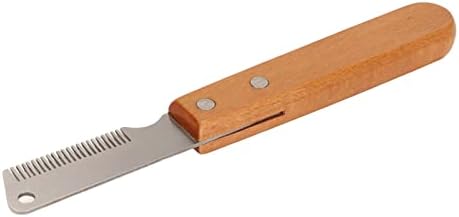 Cat Stripping Comb, Pet Stripping Pet Stripping Comb Dog Grooming Tools Multifunction Remove Floating Hair Dog Stripping Knife with Wood Handle for Cats Dogs by Pssopp