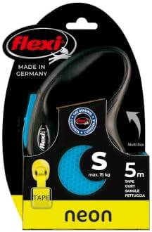 Flexi New Neon Tape Blue Small 5m Retractable Dog Leash/Lead for Dogs up to 15kgs/33lbs - Image 3