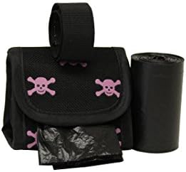 FiveStarPet Purse Dispenser with 2 Rolls Refill Bags (Pink Skull) by Five+Star+Pet