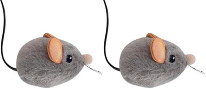 Catstages Squeak Squeak Mouse Cat Toy with Touch-Activated Sound & Catnip,Gray,(Pack of 2) by Catstages