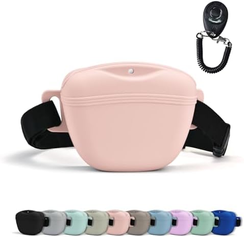 AUDWUD Magnetic Silicone Dog Treat Pouch with Adjustable Belt by AUDWUD