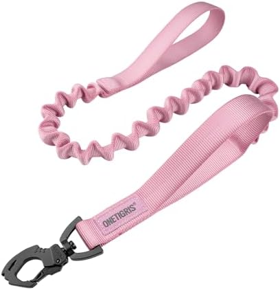 OneTigris Tactical Bungee Leash with 2 Handles Quick Release (Pink) by OneTigris