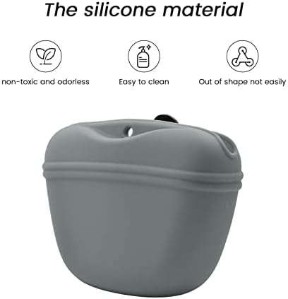 AUDWUD Silicone Dog Treat Pouch with Clicker Magnetic Closure Secure Clip - Image 2