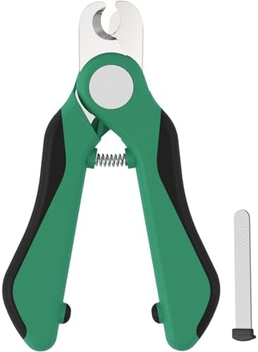 Swihauk Heavy Duty Dog Nail Clippers and Trimmers, Professional Pet Nail Clippers with Nail File for Dogs Cats Small Animal, Claw Clippers with Safety Guard to Prevent Over-Cutting, Green by swihauk