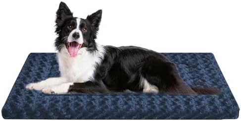 Dog Crate Pad Washable Cat Dog Pet Bed for Crate kennel Large Mat 36in Blue by Unknown
