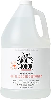 SKOUT'S HONOR Cat Urine and Odor Destroyer One Gallon Refill, 128 oz by SKOUTSHONOR