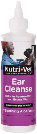 Nutri-Vet Dog Ear Cleaner, Ear Wash for Dogs, Aloe Vera Formula, 8oz by Nutri-Vet