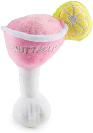 Haute Diggity Dog Cosmuttpolitan Plush Dog Toy, Cocktail Parody Chew Toys by HauteDiggityDog