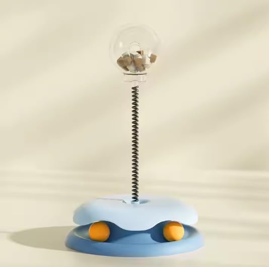 Interactive Cat Toy with Treat Dispenser – Keep Your Kitty Engaged & Rewarded! (Green)