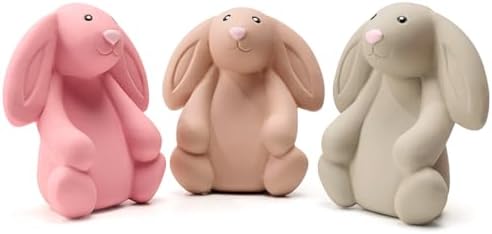 Squeaky Dog Toys for Medium Dogs, Soft Latex Bunny Squeaky Dog Ball, Cute Funny Squeak Rabbit Pet Toys by Pawdoer