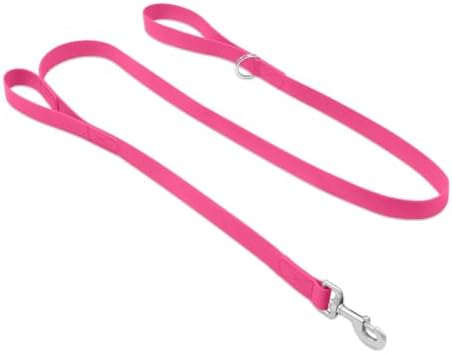 Waterproof Dog Leash with Double Handle, 6 FT Durable Odor-Proof Dog Leashes with Strong Aviation Aluminum Hooks Fits Small Medium or Large Dogs by KiddingPets