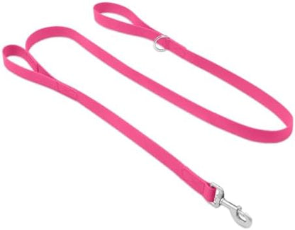 Waterproof Dog Leash with Double Handle, 6 FT Durable Odor-Proof Dog Leashes with Strong Aviation Aluminum Hooks Fits Small Medium or Large Dogs by KiddingPets