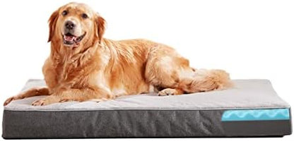 Orthopedic Memory Foam Dog Bed, Cooling Dog Beds for Extra Large Dogs -Waterproof Pet Bed for Crate with Removable Washable Cover, XL(41inch,90Lbs) by ABETTERLIFEWITHPET