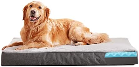 Orthopedic Memory Foam Dog Bed, Cooling Dog Beds for Extra Large Dogs -Waterproof Pet Bed for Crate with Removable Washable Cover, XL(41inch,90Lbs) by ABETTERLIFEWITHPET