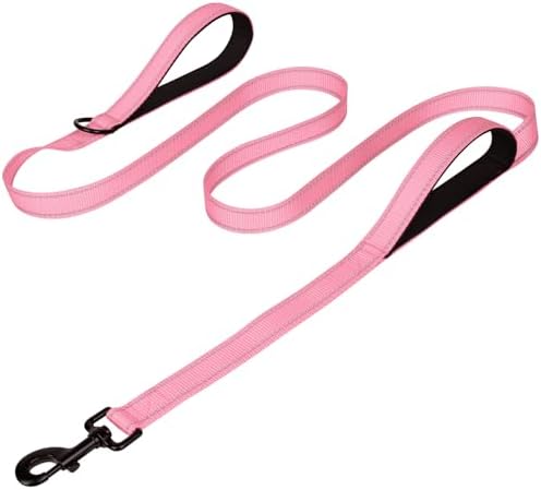 Joytale Dog Leash for Large Dogs that Pull, Double Handle, 5FT, Pink by Joytale