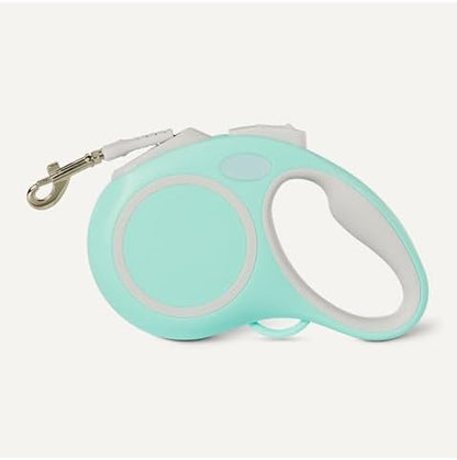 Amazon Basics Retractable Dog Leash, Double-Sided Reflective, Ergonomic Handle, Quick-Lock, 16.4 ft, 33 lb, Size S, Blue - Image 3