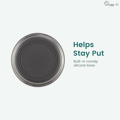 PEGGY11 Nonslip Stainless Steel Dog Bowls, 3.8 US Cup Each, 2 Pack - Image 2
