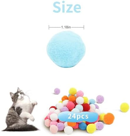 24 Pcs Colorful Pet Balls - Image 2