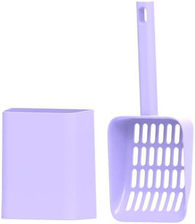 Cat Pooper Scooper, 2 in 1 Cat Litter Scoop with Holder Stand Cat Accessories Cat Supplies Kitty Litter Scoop Heavy Duty and Easy Clean Purple by Unknown