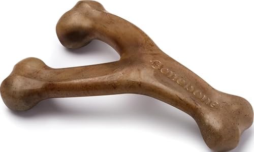 Benebone Wishbone Durable Dog Chew Toy for Aggressive Chewers, Real Bacon, Made in USA, Medium by Benebone