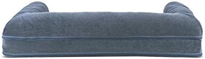 Furhaven Orthopedic Dog Bed for Large/Medium Dogs w/ Removable Bolsters & Washable Cover, For Dogs Up to 55 lbs - Sherpa & Chenille Sofa - Orion Blue, Large - Image 5