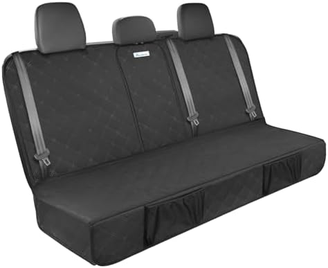 ALLANSING Upgraded 900D Heavy Duty Dog Back Bench Seat Cover for Full‑Size Trucks, Car Seat Protector, Seatbelt & Armrest Compatible, Waterproof & Non‑Slip for Dogs & Kids by CARS%C2%B7DOGS%C2%B7SING