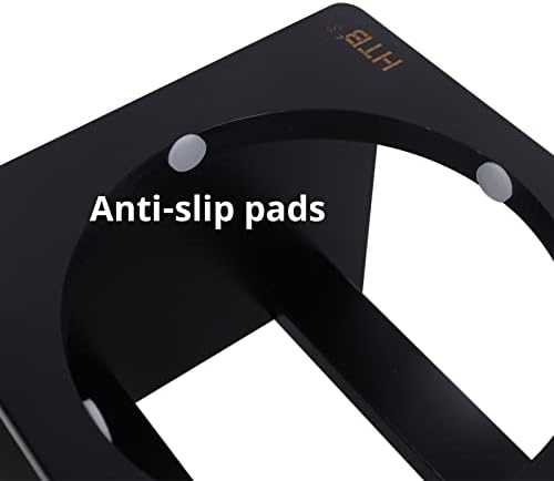 HTB Elevated Dog Bowl Stand with 2 Stainless Steel Bowls-7" H Medium Black - Image 2