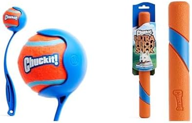 Chuckit! Dog Play Bundle - 12" Sport Ball Launcher with 2.5" Ball & 12" Ultra Fetch Stick, Interactive Fetch Toys for Dogs 20-60 Pounds