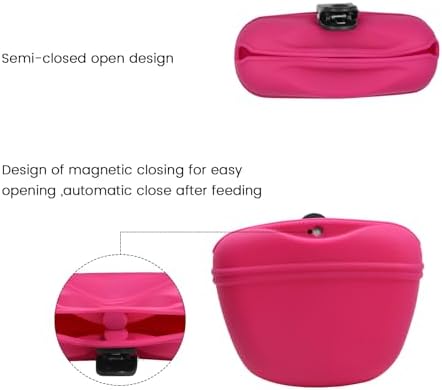 AUDWUD Silicone Dog Treat Pouch with Clicker Magnetic Closure Secure Clip - Image 3