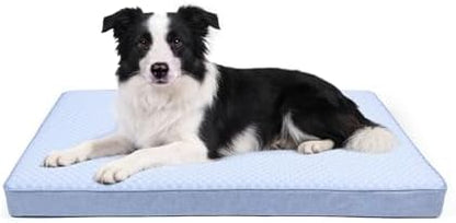 Cooling Dog Bed for Large Dogs, Orthopedic Memory Foam Pet Bed for Crate with Removable Washable Cover,Ideal for Arthritic Dogs (Cooling Fabric, Large-35"x 22" x 3") - Image 5