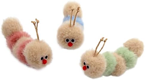 Jumpaws Interactive Natural Catnip Toy, with Rattle, Bite Resistant, for All Ages Indoor Cat, Shape of Caterpillar, Kitten Toy (Small/ 3 Pck/Cat Toy) - Image 6